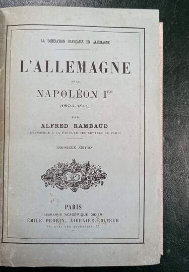 L'Allemagne sous Napoléon 1er. Alfred Rambaud