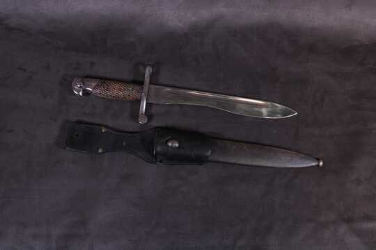 Baïonnette machette Bolo Espagne 1941. WW2. Avec gousset cuir