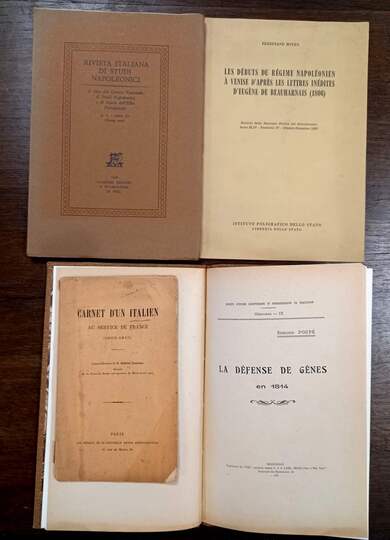 ITALIE. Lot de 4 fascicules de mémoires d'Empire