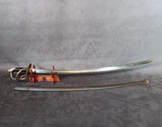 Sabre du type d'artillerie, modèle 1822 modifié 1889. Monogrammé. Delorme Paris