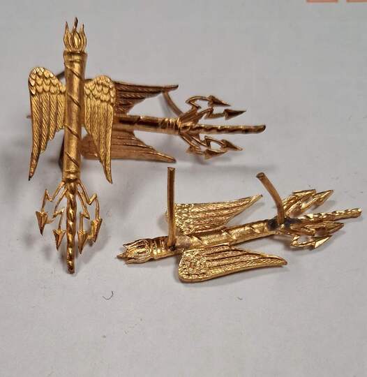 Pré ou début Grande Guerre- BELGIQUE- Insigne de foudres de généraux- Neufs de stock