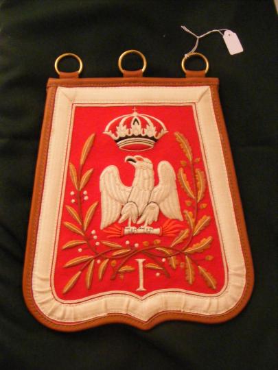 Sabretache du 1er hussard troupe Empire, vers 1808-1810