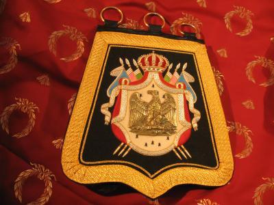 Sabretache de chasseur à cheval de la garde d'officier - Aigle laiton