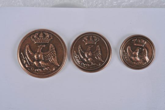 Boutons de la garde impériale cuivre rouge - L'unité
