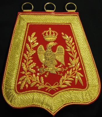 Sabretache type officier de hussard Empire (lieutenant à chef d'escadron)